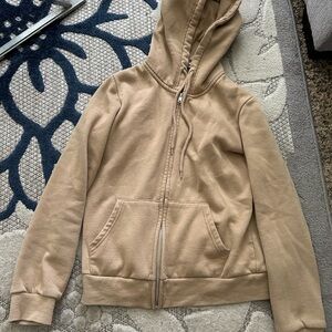Fashion Nova Tan Hoodie Jacket